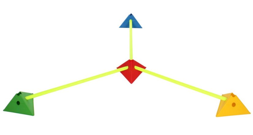 Tri Corners víceúčelové mety -  více barevných variant - Barva: Žlutá