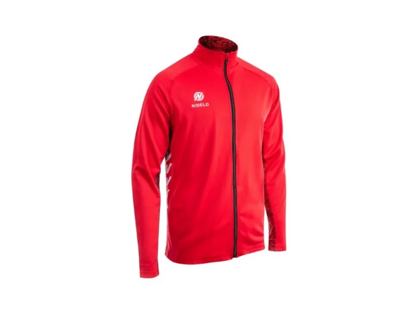 Tréninková mikina NIDELO Training zip jacket 2.0 Nantes červená - Velikost oblečení: 10y