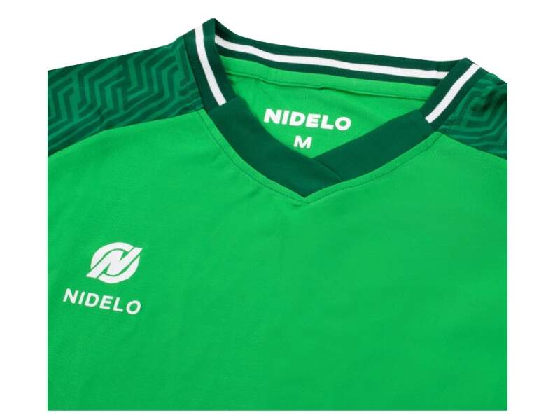 Hráčský dres NIDELO Player shirt L/S Nantes zelená - Velikost oblečení: 6y