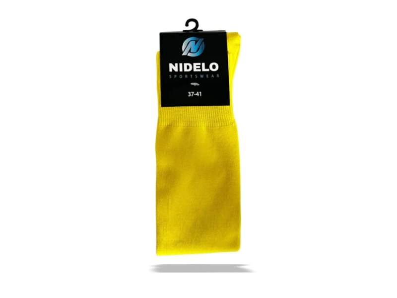 Fotbalové štulpny NIDELO football socks Optimal žlutá - Velikost ponožek: 37-41