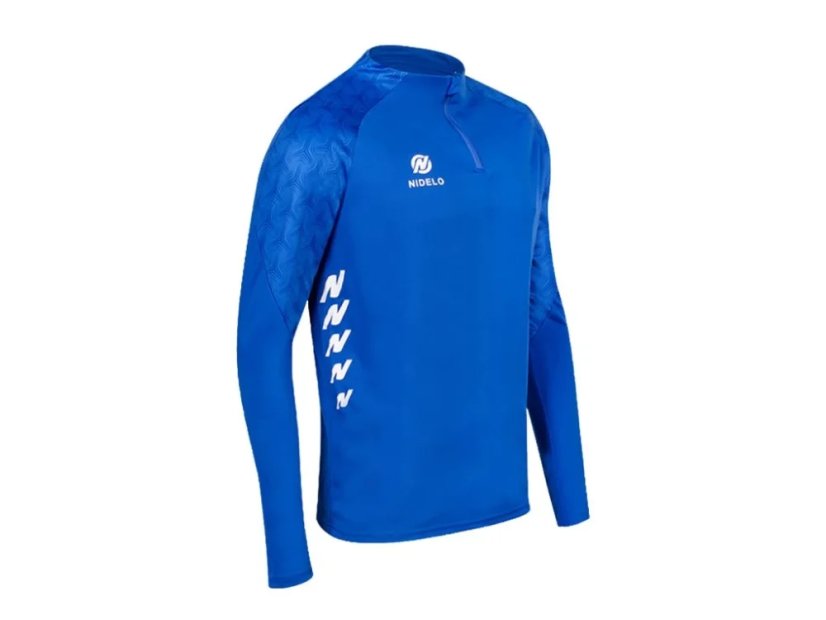 Tréninková mikina NIDELO Training 1/2 zip jacket Nantes modrá - Velikost oblečení: 14y