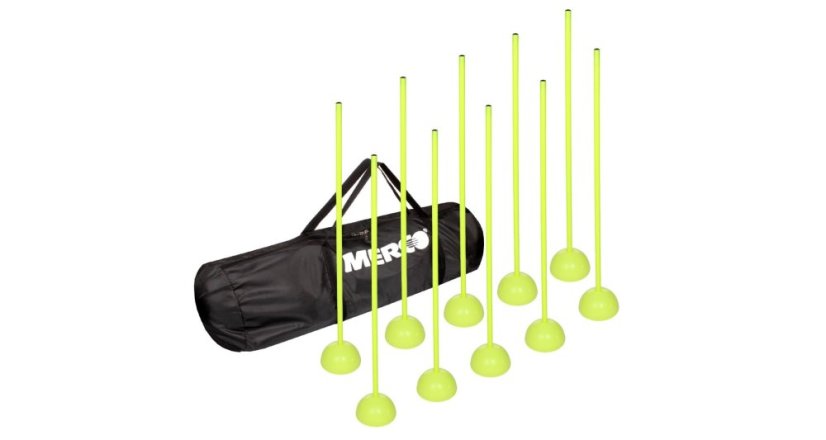 Neon Dribbling 80 sada 10 slalomových tyčí
