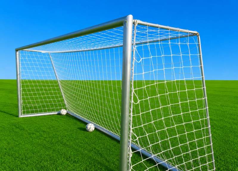 Přenosná hliníková fotbalová branka  5 x 2m se sítí