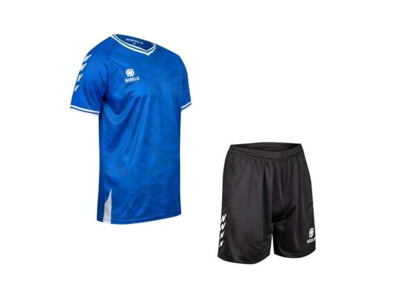 Hráčský set NIDELO Player Set Orleans modrá / černá - Velikost oblečení: 3XL