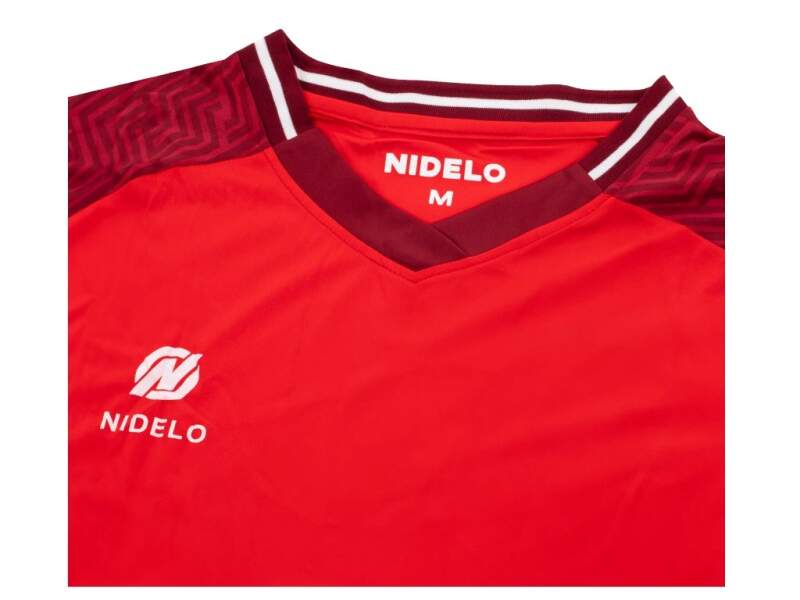 Hráčský dres NIDELO Player shirt L/S Nantes červená - Velikost oblečení: 10y