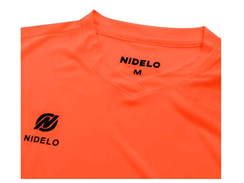 Hráčský dres NIDELO Player shirt S/S Nantes oranžová - Velikost oblečení: L