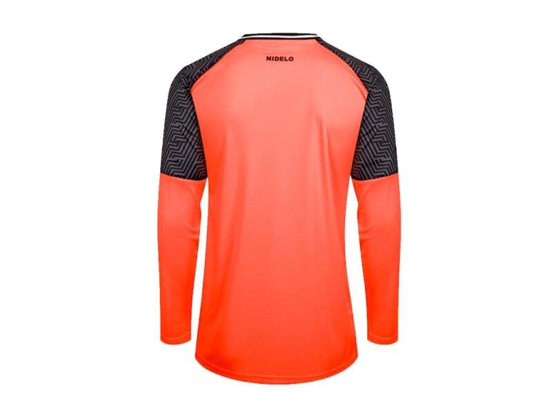 Hráčský dres NIDELO Player shirt L/S Nantes oranžová - Velikost oblečení: M