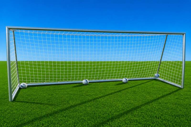Přenosná hliníková fotbalová branka  5 x 2m se sítí