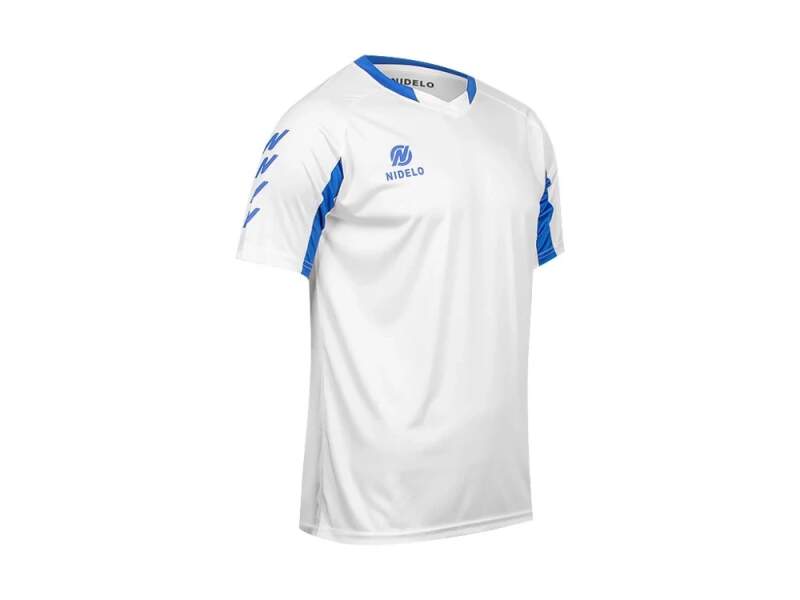 Hráčský set NIDELO Player Set Rouen bílá / modrá - Velikost oblečení: S