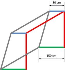 Fotbalová branková síť Junior PP 3,5 mm, plástvová oka, šachovnice, hloubka 0,8 x 1,5 m