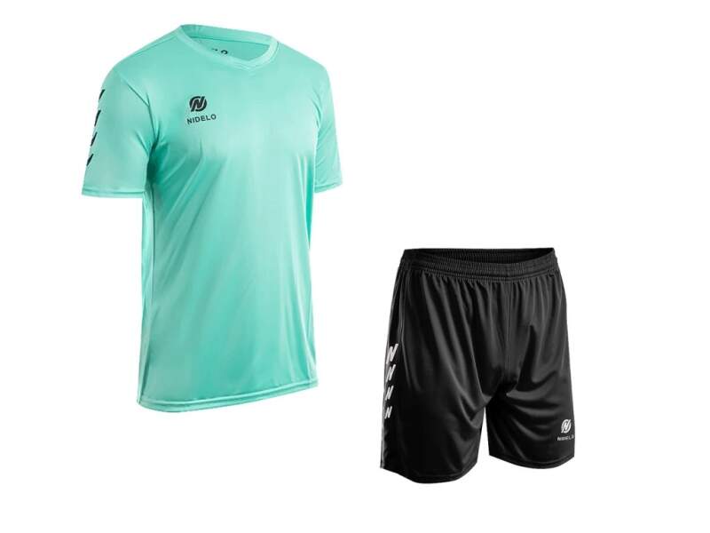 Hráčský set NIDELO Player Set Nantes tyrkysová / černá - Velikost oblečení: 2XL