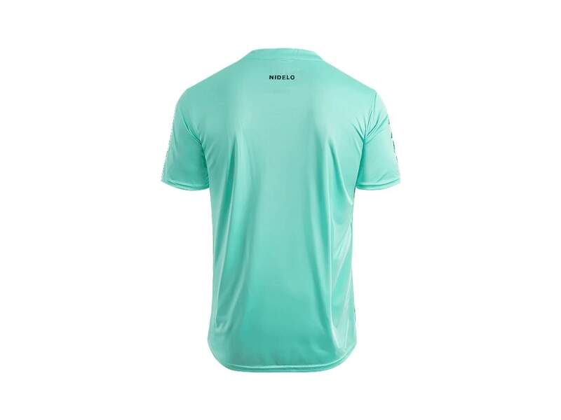 Hráčský dres NIDELO Player shirt S/S Nantes tyrkysová - Velikost oblečení: L
