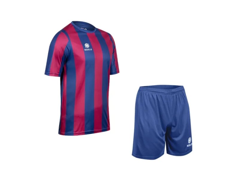 Hráčský set NIDELO Player Set striped Elliant červená / tmavě modrá - Velikost oblečení: S