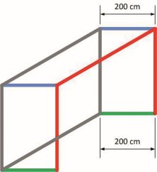 Fotbalová branková síť PP 3 mm, hloubka 2,0 x 2,0 m, rozměr branky 7,32 × 2,44 m