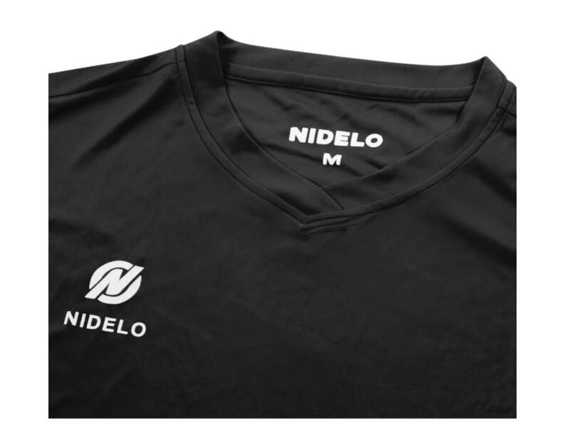 Hráčský dres NIDELO Player shirt S/S Nantes černá - Velikost oblečení: 6y