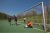 Fotbalová branková síť PP 3,5 mm, plástvová oka, 2 barevná, hloubka 2,0 x 2,0 m, rozměr branky 7,32 × 2,44 m