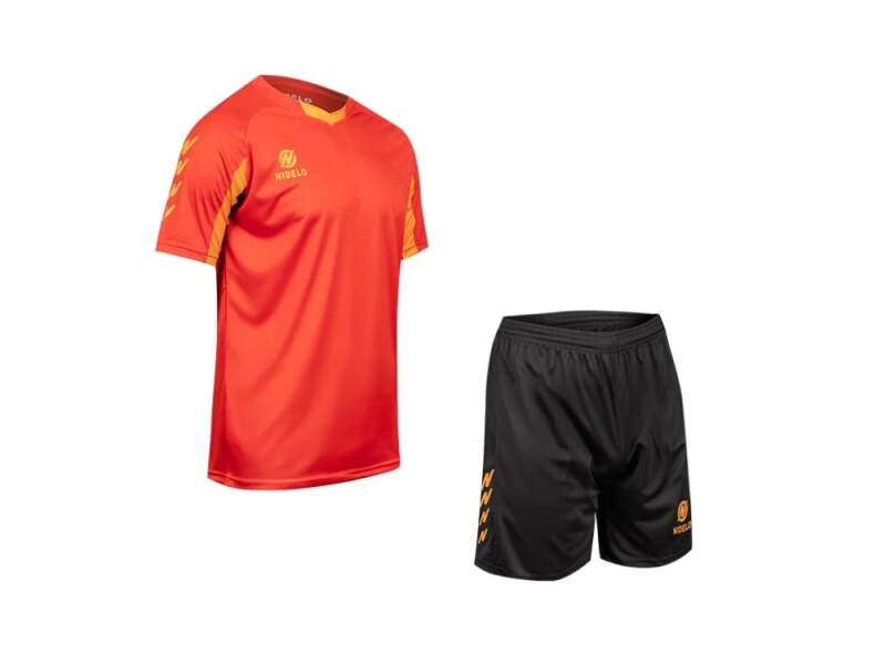 Hráčský set NIDELO Player Set Rouen červená / černá - Velikost oblečení: 2XL